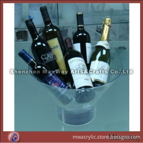 Crystal oblong slant perspex ice bucket/container